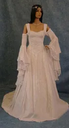 2019 Vintage Lace Celtic Wedding Dress: A-Line, Long Sleeves