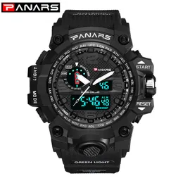 PANARS Men Sport Digital Watch Waterproof LED Shock Male Military Electronic Army WristWatch Outdoor Multifunctional Clock LY191213