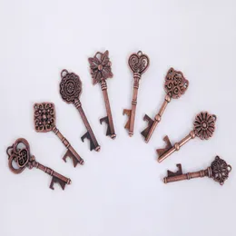 Szybka wysyłka New Arrival Antique Kirsite Key Otwieracz do butelek Retro Keyirng Brelok Otwieracze do butelek piwa 8 Style