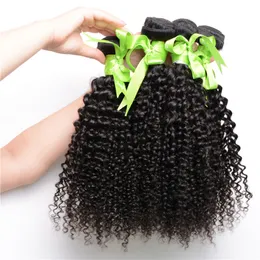 Hot Sale Kambodjanska Kinky Curly Hair Extensions Bundles 3PCS Lot Brasilianska Peruanska Malaysiska Virgin Remy Hår Billiga Human Curly Hair Weaves