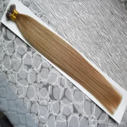 14 "18" 22 "REMY Micro pärlor Hårförlängningar i nano Ring Länkar Mänskligt hår 100g Nano Ring 100% Remy Human Hair