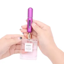 new 5ml perfume bottle makeup spray self pump rechargeable Aluminum Mini Parfum bottling Best quality