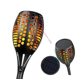 Outdoor using portable atmosphere Flickering Flames Solar Torch fire flicking night lamps yard plaza LED flame lights