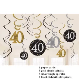 30th/40/50/50/60 ° Compleanno Decorazioni Feste, 12 Pezzi ...