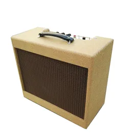 Custom 5E3 Hand Wired Tube Electric Guitar Amp Combo in Tweed Vinyl Grill Cloth 1*12 Speaker Volume Tone Musical Instruments