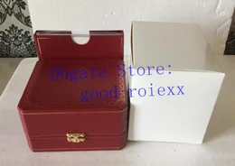 New Mens Ladies Watch Box Red Papers Borsetta Scatole per carte da donna Orologi da polso Donna Uomo ETA Manuale orologi libretto Ladys Girls257Y