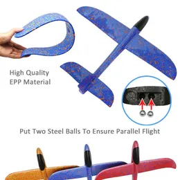 EPP Foam Hand Throw Airplane Outdoor Launch Aliante Aereo Giocattolo regalo per bambini 48CM Giocattoli interessanti