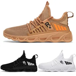 Drop Shipping Type2 Czarny Biały Brązowy Koronki Sznurowanie Mężczyzna Mężczyzna Chłopiec Buty Running Buty Poduszki Marka Niski Cut Fajne Designer Trenerzy Sport Sneakers