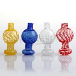 Neue Beracky Striped Glas Blasen Kohlenhydrate Buntes 25mod -Kopftaschen für abgeschrägte Kanten Quarz Banger Nägel Öl Rigs