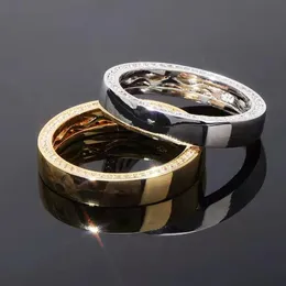 Partihandel-Diamond Lover Ringar Lyxig designer Sterling Silver S925 Mark Guld Silver Ring Bröllop Förlovning Smycken Gift Gratis Frakt