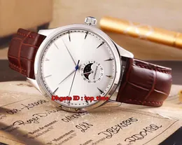 7 Style Watch 39mm Master Ultra Thin Moon Phase 1368420 Automatic Mens Watch Q1368420 Silver Dial Leather Strap Gents Sports Wathes