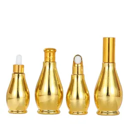 20ml gold Gourd Oil Bottles, Essential Oil Glass Dropper Bottle, Perfume spray pump Bottle Fast Shipping F2013
