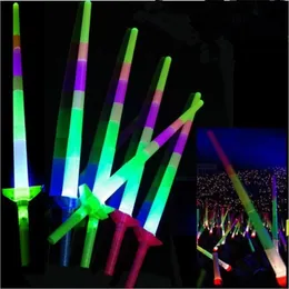 Telescopic Glow Sticks Flash Up Toy Fluorescent Sword Concert Activities Props Christmas Carnival Light Stick Toys 0516