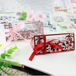 Ny europeisk stil graciös söt godis box förpackning presentförpackning för bröllopsfest gynnar dekor klart PVC blomma tryck display låda
