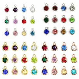 6 Optionen! 12 teile/los Bunte Kristall Birthstone Charms Diy Zubehör Schmuck Herstellung für Armband Ohrring Schlüsselanhänger Halskette