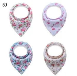 INS Bandana Waterproof Pure Cotton Saliva Towels Baby Bibs Infant Cartoon Burp Cloths Kids Pinafore Dribble Triangle Scarf Drool Bibs B6130