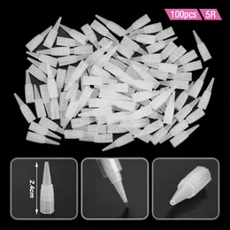 100PCS 1R 3R 5R Permanent Makeup Eyebrow Lip Needle Tattoo Tips för tatuering Ögonbryn Penn Permanent Makeup Supple