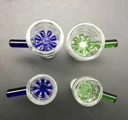 New 14mm 18mm Male Glass Bowls Female colorful bowls With Snowflake Filter Ash catcher Glass Hookah Bowl for Glass Water bongs Oil Rigs