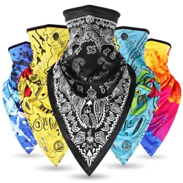 Triangle Scarf Of Men And Women Outdoor Sports Ice Silk Printing Pattern Mask Sunscreen Riding Neck Sleeve Digital Printing