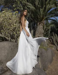 abiti da sposa Asaf Dadush con giacca avvolgente a maniche lunghe vintage in pizzo all'uncinetto fata flowy chiffon beach boho abiti da sposa da sposa326B