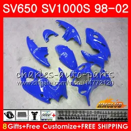 هيكل لـ SUZUKI SV650S SV400S SV1000S 98 99 00 01 02 26HC.2 SV 650S 400S 1000S all hot blue SV650 SV400 S 1998 1999 2000 2001 2002 Fairing