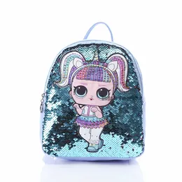 LOL Backpack Cartoon paillettes Adolescenti anime Kids Student Borse Stupt Travel Bling Rucksack Borse per bambini e adulti