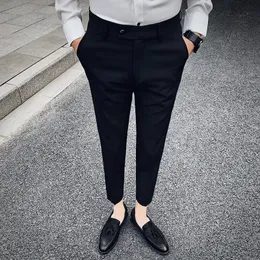 Blazers 2019 New Men's Fashion Solid Color Stripes Boutique Sina Wedding Dress Formal Suit Pants / Mens Casual Business Trousers
