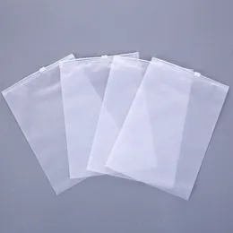 霜の透明なビニール袋再生可能なポリプロピレンポリバッグパッケージ用、セルフシール強化 - スライダー閉鎖付きストレージバッグ20ミクロン厚122334