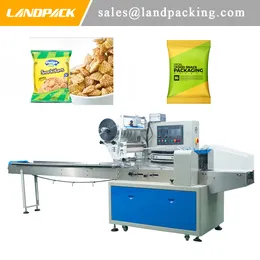 Horisontell Puffed Food Packaging Machine Mutil-Function Wrapping Utrustning för Medium Bag Snack