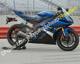 ヤマハバイクシェルYZF-R6 YZFR6 YZF R6 YZFR600ブルーブラックフェアリング2008 2009 2012 2012 2014 2014 2015 2015 2015（射出成形）