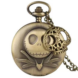 Bronze Vintage 3D Mummy Case Retro Unisex Pocket Watch Quartz Analog Display Clock Necklace Chain Best Gift Reloj de bolsillo