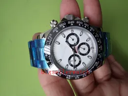 Julklapp Original Box Luxury Mens Movement Watch Rostfritt Steel 40mm 116500LN - Vit Dial Wristwatches Automatic Mechanica339F