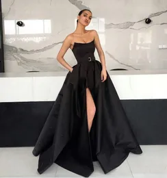 Elegant Sexy Cheap A Line Prom Dresses Long High Side Split Floor Length Evening Gowns Formal Dress cocktail party dresses Abendkleider