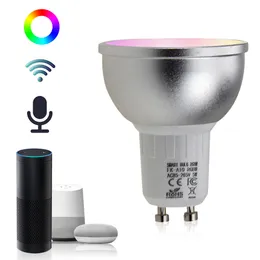 Nowy przybył GU10 5W WiFi Smart App LED LED Praca z Alexa Echo Assistance AC85-265V