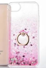 Quicksand Transparent Case för iPhone X XS Max 6 7 8 Plus Hybrid Ditsy BLING Telefon Fodral för Samsung Note8 S9