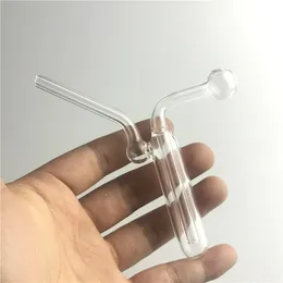 Mini Shisha Glasölbrenner Bong -Rohr mit dickem Pyrex klarer Kopfhöfe Big Schüssel Rohre Dab Rigs Handbrenner Bongs zum Rauchen