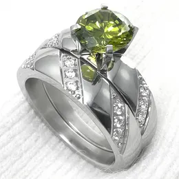 Coppia anelli un paio di uomini e donne semplice temperamento moda corona zircone anello nuziale simulazione anello di diamanti