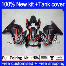 +Tank für KAWASAKI EX-250 ZX-250R EX250R ZX250R EX250 Mattrot schwarz 201MY.83 EX 250 ZX 250R 08 09 10 11 12 2008 2009 2010 2011 2012 Verkleidung