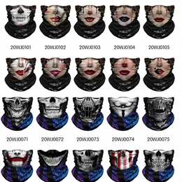 Sports Headwears Bandana UV Protect Magic Scarf Holloween Skull Face Mask multifuction Cycling Motorcycle Ski CS Headbands Magic Scarves