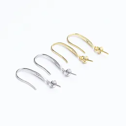 S925 Silver Pearl Ear Hook Accessories Simple Fashion Pearl Ear Hook Accessories Diy Earring Hook Findings PS8A004