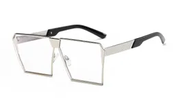 ラグジュアリー -  5ピースの新しいサングラス女性男性の特大された正方形メガネUV400デザイナー眼鏡フレームリムレスガラス77