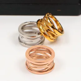 Zero Titanio Steel Nails Anelli Gold Rose Silver Color Rings Women and Men Brand Jewelry