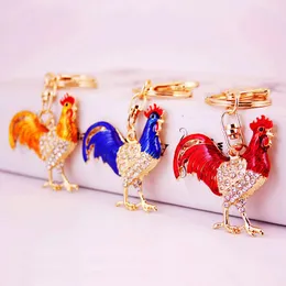 Llavero Creativo Rhinestone Colgante Pendiente Gallo Llavero Creativo Rhinestone Colgante Pendiente Gallo