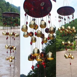 Campanas de viento,Budista Feng Shui Bell Vintage Dragon Bell Campanas de Viento Jardín Metal Cobre Wind Chime Puerta Colgante Decoración para Jardín y Hogar Colgando Buena Suerte Bendición
