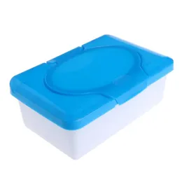 Baby Wipes Box Tissue Storage Case Container Napkin Box Plastic Wipes Dispenser Toilet Paper Box with Lid Seal for Home Office Huayue 2 PCS Wet Wipes Box White