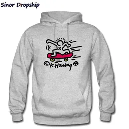keith haring tie dye moletom com capuz