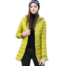 Double-sweet Womens Lightweight Down Packable Hooded Warm Jacket Slim Parka Solid Outwear Coat