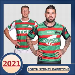 PAOFU-2020 South Sydney Rabbitohs Home and Away Rugby Fans Jerseys,Casual Sport T-Shirt,Football Short Sleeve Training Sportswear