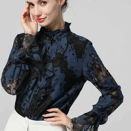 ruffle collar blouse plus size