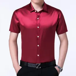Camisa de seda pura masculina Clearance